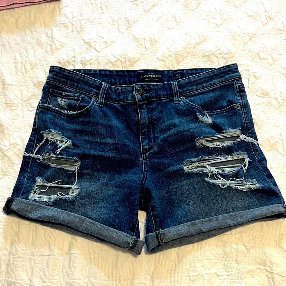 Lucky brand denim distressed shorts